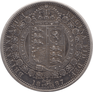 1887 HALFCROWN ( GVF ) - HALFCROWN - Cambridgeshire Coins