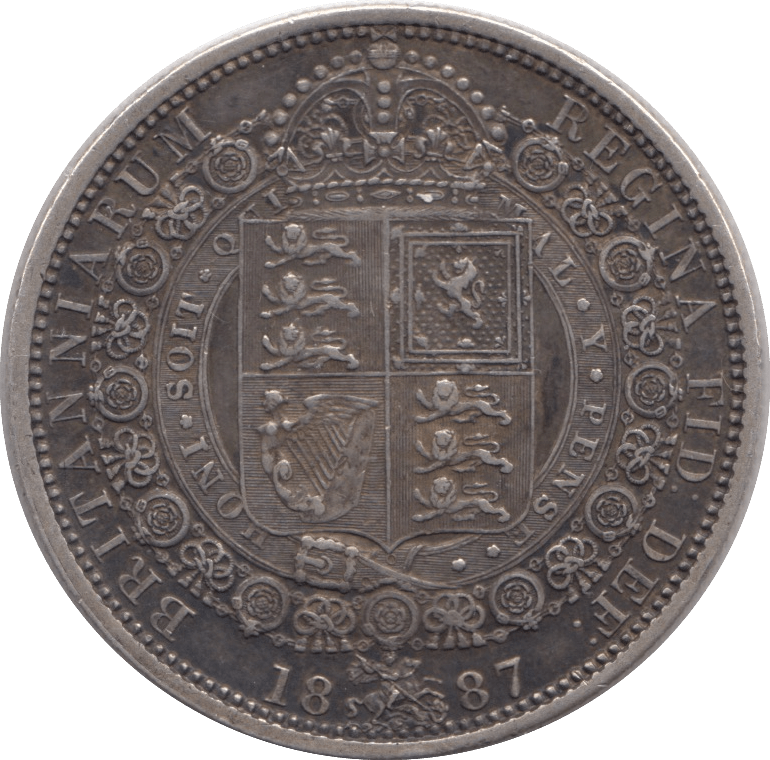 1887 HALFCROWN ( GVF ) - HALFCROWN - Cambridgeshire Coins