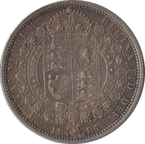 1887 HALFCROWN ( GVF ) - HALFCROWNS - Cambridgeshire Coins