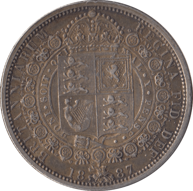 1887 HALFCROWN ( GVF ) - HALFCROWNS - Cambridgeshire Coins