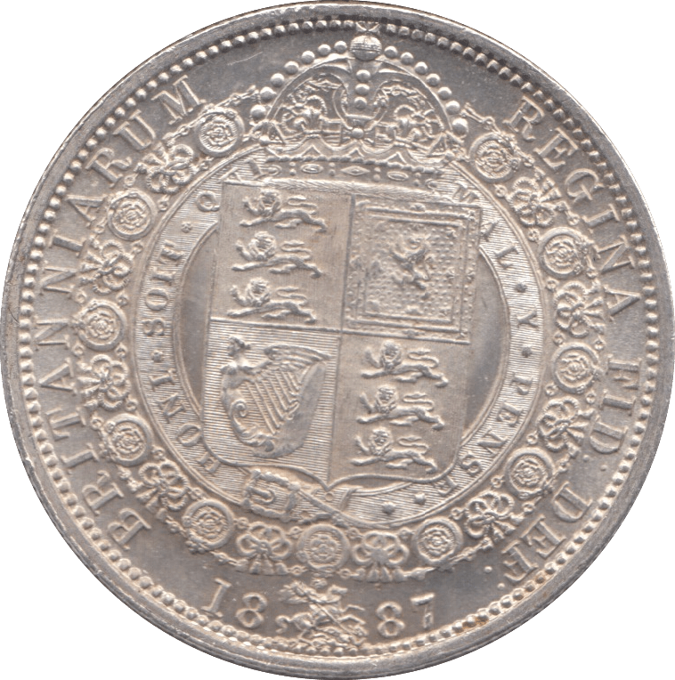 1887 HALFCROWN ( UNC ) - HALFCROWN - Cambridgeshire Coins