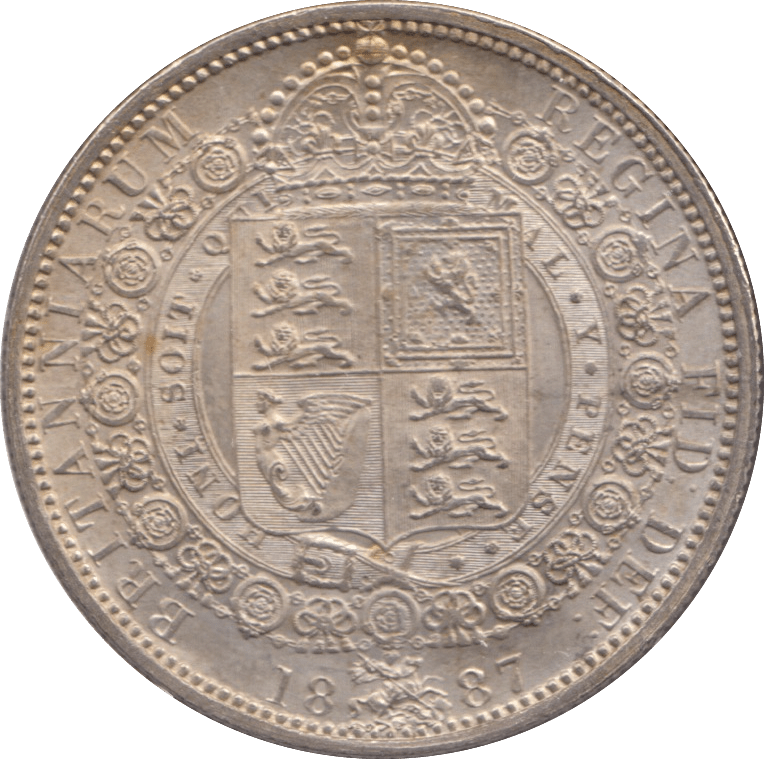1887 HALFCROWN ( UNC ) - Halfcrown - Cambridgeshire Coins