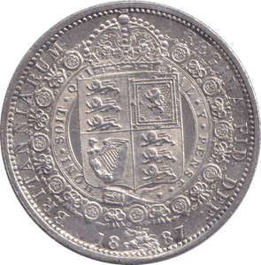 1887 HALFCROWN ( UNC ) - HALFCROWN - Cambridgeshire Coins