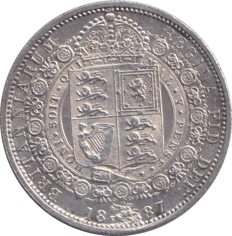 1887 HALFCROWN ( UNC ) - HALFCROWN - Cambridgeshire Coins