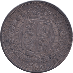 1887 HALFCROWN ( UNC ) - HALFCROWN - Cambridgeshire Coins