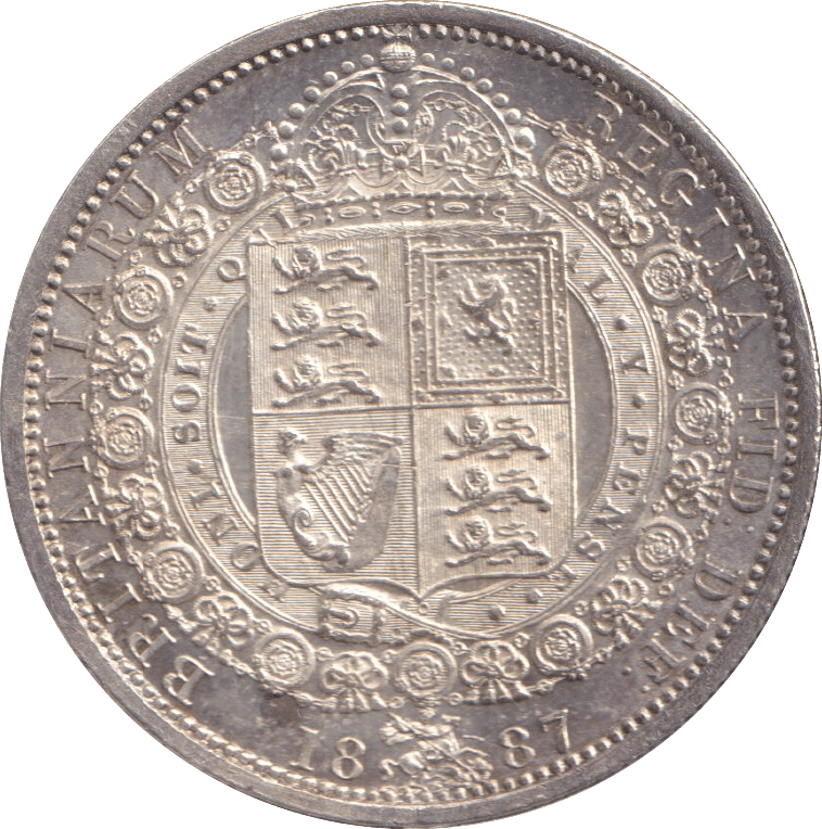 1887 HALFCROWN ( UNC ) - HALFCROWN - Cambridgeshire Coins