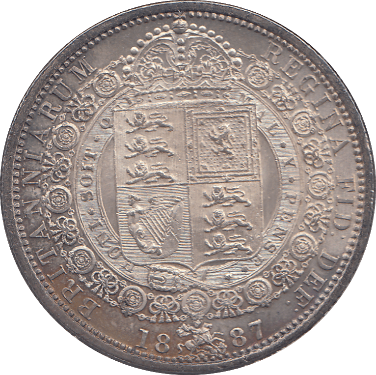 1887 HALFCROWN ( UNC ) - HALFCROWN - Cambridgeshire Coins