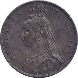 1887 HALFCROWN ( UNC ) - HALFCROWN - Cambridgeshire Coins
