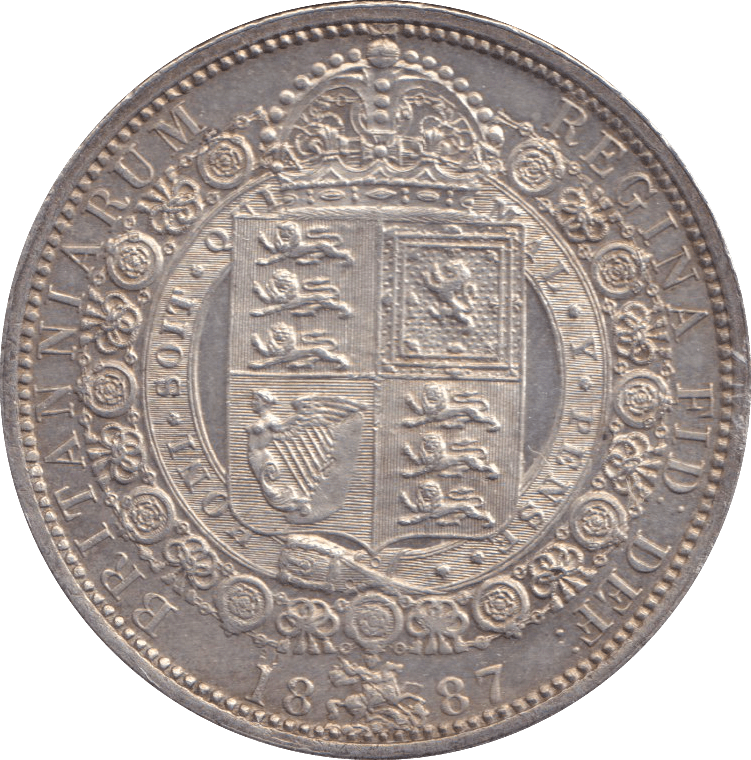 1887 HALFCROWN ( UNC ) - HALFCROWN - Cambridgeshire Coins