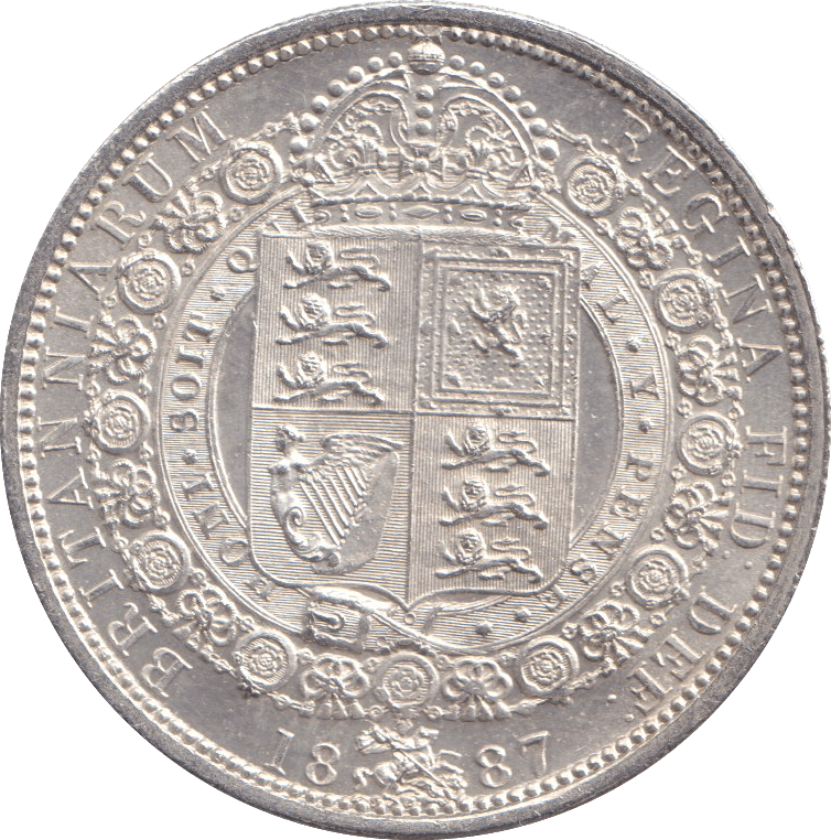 1887 HALFCROWN ( UNC ) - HALFCROWN - Cambridgeshire Coins