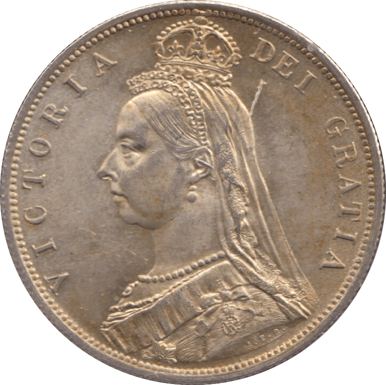 1887 HALFCROWN ( UNC ) - Halfcrown - Cambridgeshire Coins