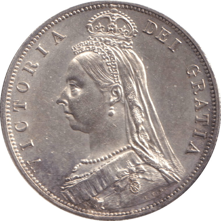 1887 HALFCROWN ( UNC ) - HALFCROWN - Cambridgeshire Coins