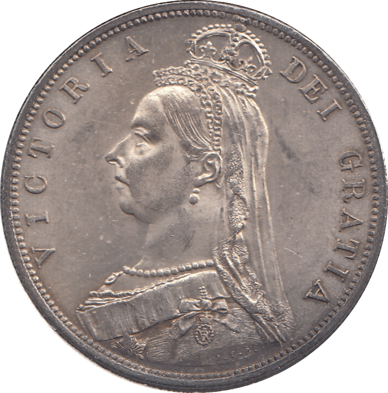 1887 HALFCROWN ( UNC ) - HALFCROWN - Cambridgeshire Coins