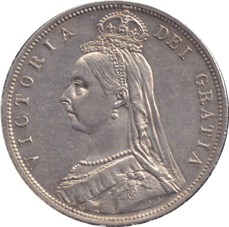 1887 HALFCROWN ( UNC ) - HALFCROWN - Cambridgeshire Coins