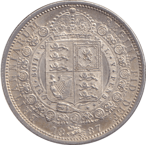 1887 HALFCROWN ( UNC ) - HALFCROWN - Cambridgeshire Coins