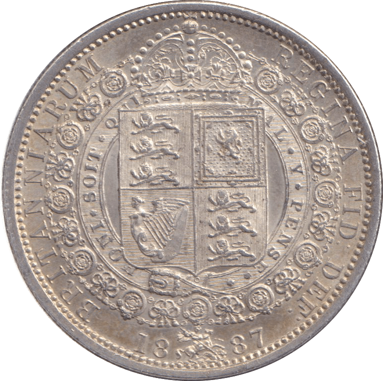 1887 HALFCROWN ( UNC ) - HALFCROWN - Cambridgeshire Coins