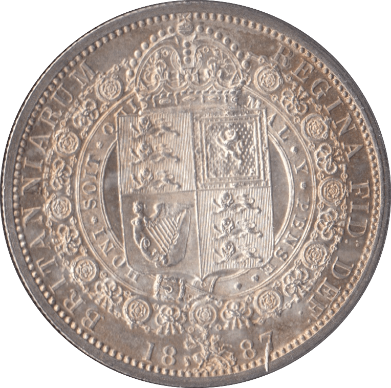 1887 HALFCROWN ( UNC ) - HALFCROWNS - Cambridgeshire Coins