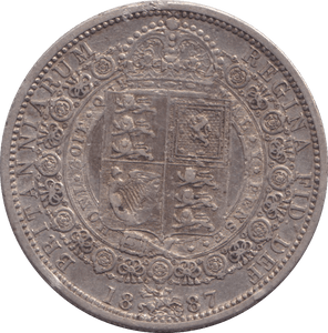 1887 HALFCROWN ( VF ) 1 - HALFCROWN - Cambridgeshire Coins
