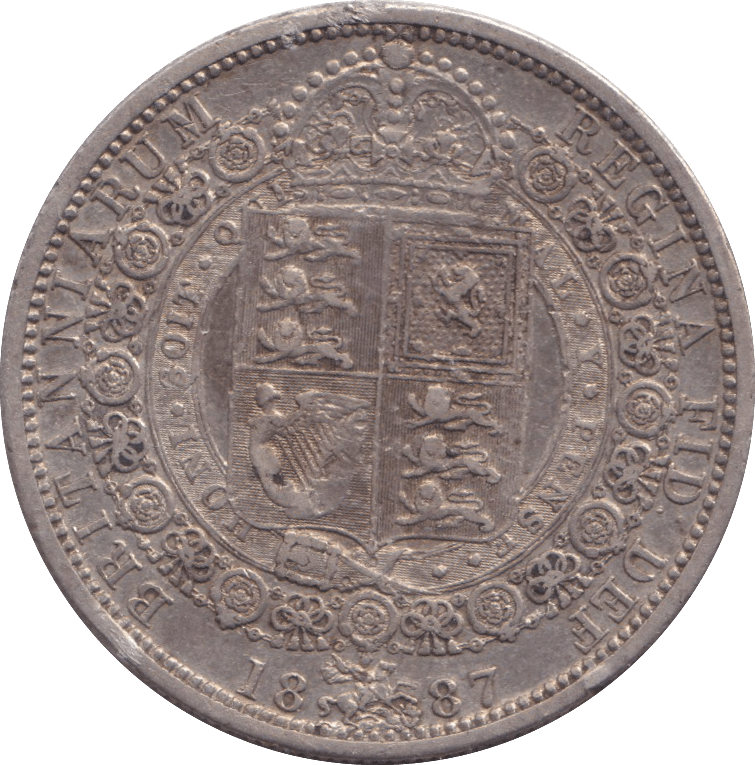 1887 HALFCROWN ( VF ) 1 - HALFCROWN - Cambridgeshire Coins