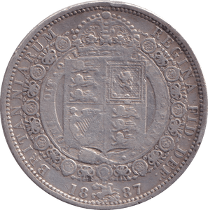 1887 HALFCROWN ( VF ) - HALFCROWN - Cambridgeshire Coins