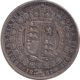 1887 HALFCROWN (VF ) - HALFCROWN - Cambridgeshire Coins