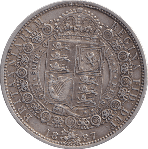 1887 HALFCROWN ( VF ) - HALFCROWN - Cambridgeshire Coins