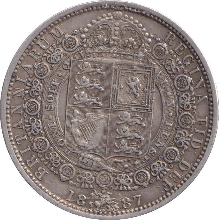 1887 HALFCROWN ( VF ) - HALFCROWN - Cambridgeshire Coins