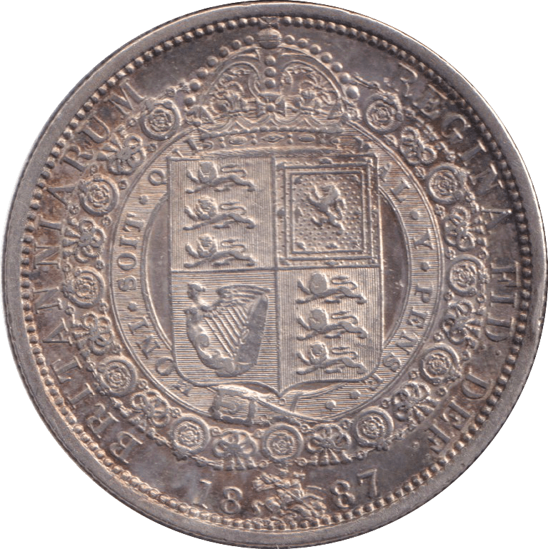 1887 HALFCROWN ( VF ) - HALFCROWN - Cambridgeshire Coins