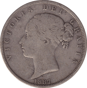 1887 HALFCROWN ( VF ) - HALFCROWN - Cambridgeshire Coins
