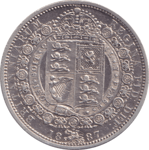 1887 HALFCROWN ( VF ) - HALFCROWN - Cambridgeshire Coins