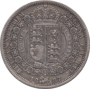 1887 HALFCROWN ( VF ) - HALFCROWN - Cambridgeshire Coins