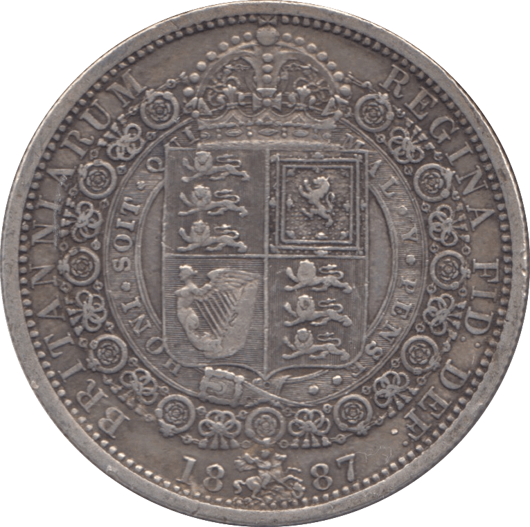 1887 HALFCROWN ( VF ) - HALFCROWN - Cambridgeshire Coins