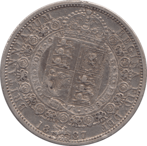 1887 HALFCROWN ( VF ) - HALFCROWN - Cambridgeshire Coins