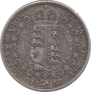 1887 HALFCROWN ( VF ) - HALFCROWN - Cambridgeshire Coins