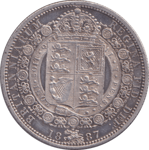 1887 HALFCROWN ( VF ) - HALFCROWN - Cambridgeshire Coins