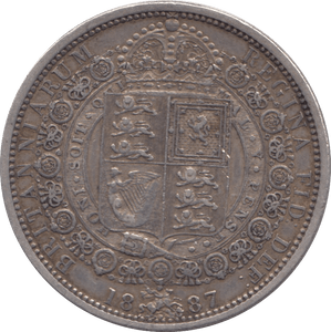 1887 HALFCROWN ( VF ) - HALFCROWN - Cambridgeshire Coins