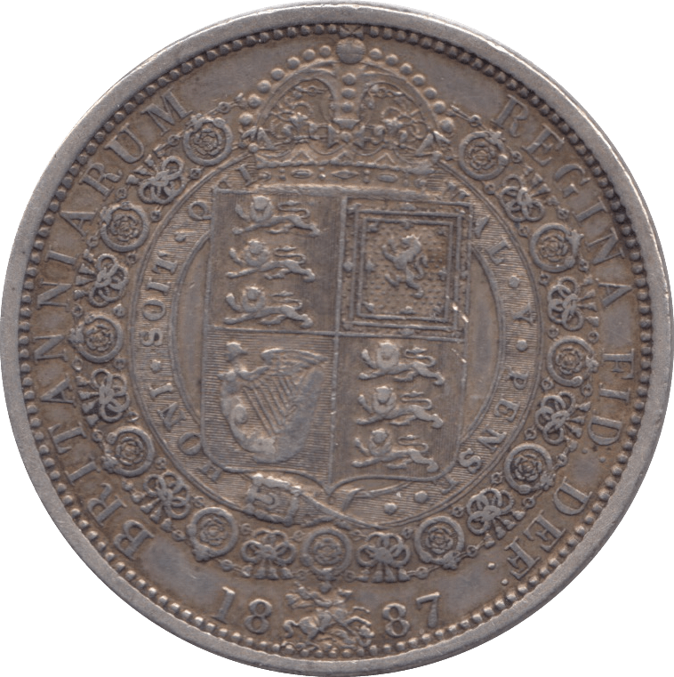 1887 HALFCROWN ( VF ) - HALFCROWN - Cambridgeshire Coins