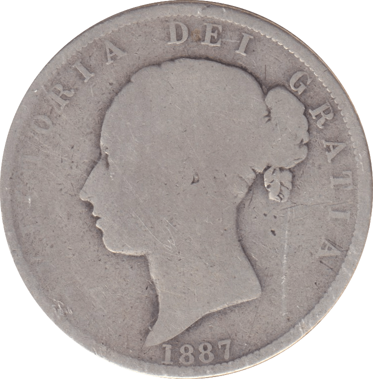 1887 HALFCROWN YOUNG HEAD ( FINE ) - HALFCROWN - Cambridgeshire Coins