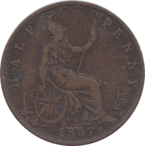 1887 HALFPENNY ( GF ) - HALFPENNY - Cambridgeshire Coins
