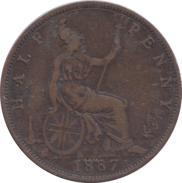 1887 HALFPENNY ( GF ) - HALFPENNY - Cambridgeshire Coins