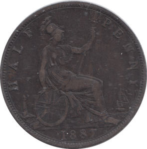 1887 HALFPENNY ( GF ) - HALFPENNY - Cambridgeshire Coins