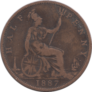 1887 HALFPENNY ( NF ) - HALFPENNY - Cambridgeshire Coins