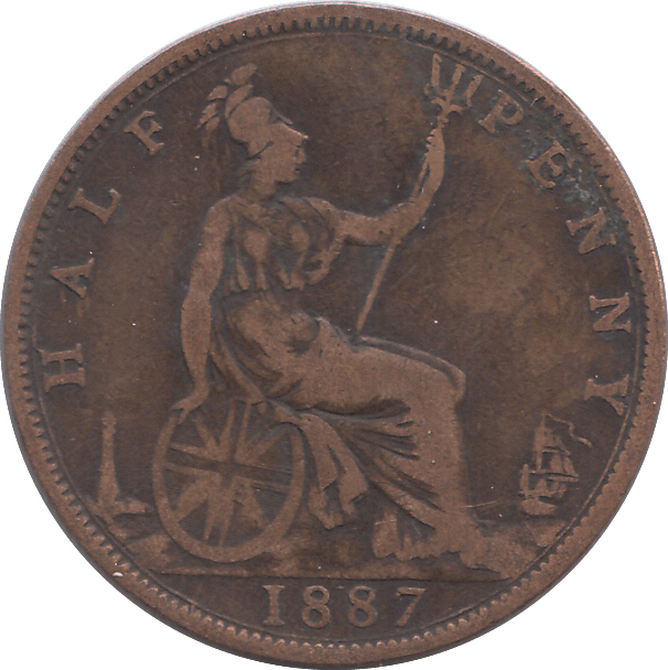 1887 HALFPENNY ( NF ) - HALFPENNY - Cambridgeshire Coins