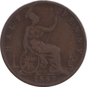 1887 HALFPENNY ( NF ) - HALFPENNY - Cambridgeshire Coins