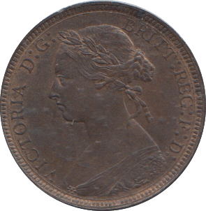 1887 HALFPENNY ( UNC ) - HALFPENNY - Cambridgeshire Coins