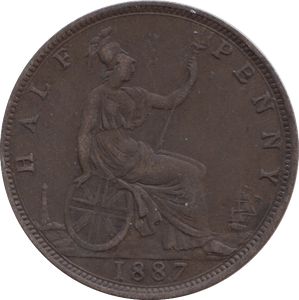 1887 HALFPENNY ( VF ) - Halfpenny - Cambridgeshire Coins