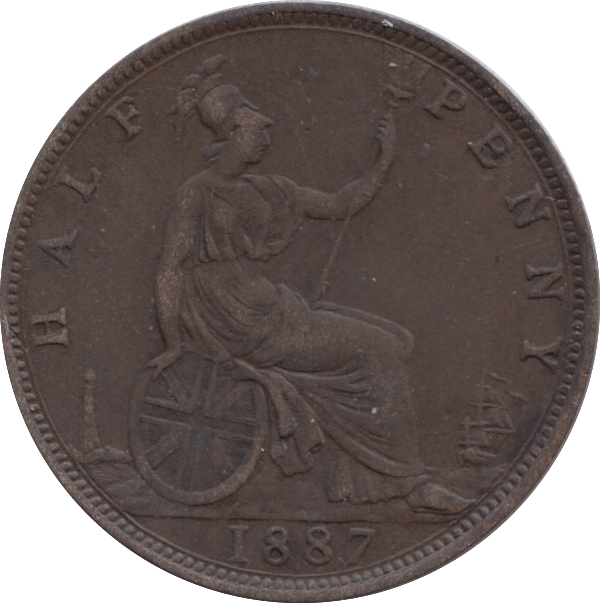 1887 HALFPENNY ( VF ) - Halfpenny - Cambridgeshire Coins