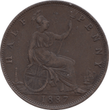 1887 HALFPENNY ( VF ) - Halfpenny - Cambridgeshire Coins