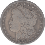 1887 MORGAN DOLLAR USA - WORLD COINS - Cambridgeshire Coins