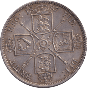 1887 ONE FLORIN ( EF ) - FLORIN - Cambridgeshire Coins